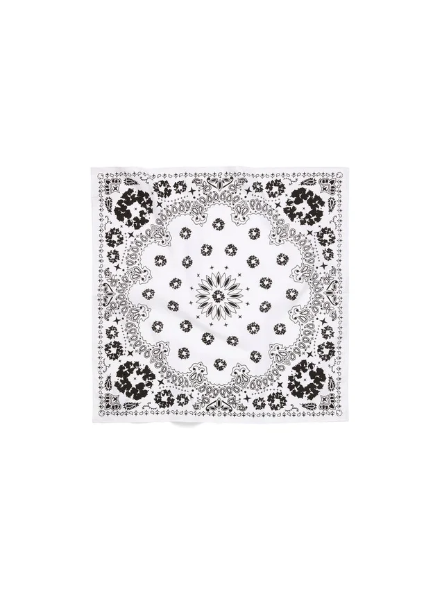 Cotton Wreath Paisley bandana bianca