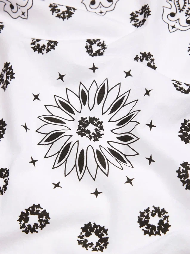 Cotton Wreath Paisley bandana bianca