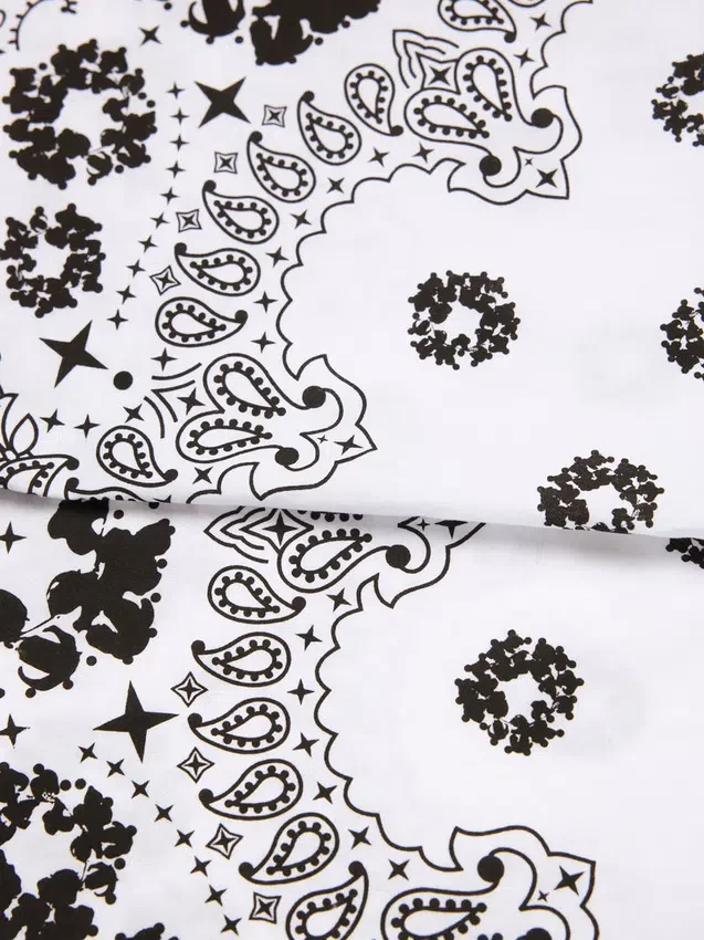 Cotton Wreath Paisley bandana bianca