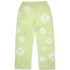 Cotton Wreath Sweatpant larghi con ghirlanda in cotone, colore menta