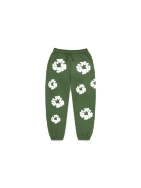 Cotton Wreath Sweatpant per bambini, verde