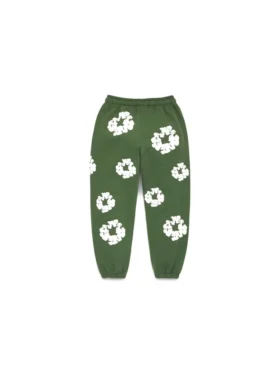 Cotton Wreath Sweatpant per bambini, verde