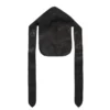 Durag in pelle con Cotton Wreath in cotone, nero