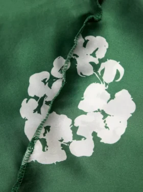 Durag verde con Cotton Wreath in cotone