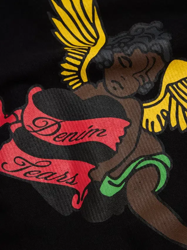Felpa con cappuccio Black Cherub, nera