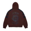 Felpa con cappuccio e zip a pannelli Denim U, marrone