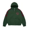 Felpa con cappuccio e zip a pannelli Denim U verde