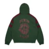 Felpa con cappuccio e zip a pannelli Denim U verde