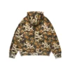 Felpa con cappuccio e zip con stampa floreale Libertas