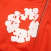 Felpa con cappuccio e zip “Cotton Wreath” arancione scuro