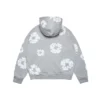 Felpa con cappuccio e zip "Cotton Wreath" Grigio