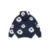 Felpa con cappuccio e zip "Cotton Wreath" per bambini, blu navy