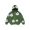 Felpa con cappuccio e zip "Cotton Wreath" per bambini, verde
