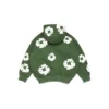 Felpa con cappuccio e zip "Cotton Wreath" per bambini, verde