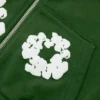 Felpa con cappuccio e zip "Cotton Wreath" per bambini, verde