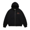 Felpa con cappuccio e zip Pan African, nera