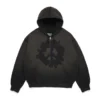 Felpa con cappuccio e zip "Peace Wreath Knockout" nera