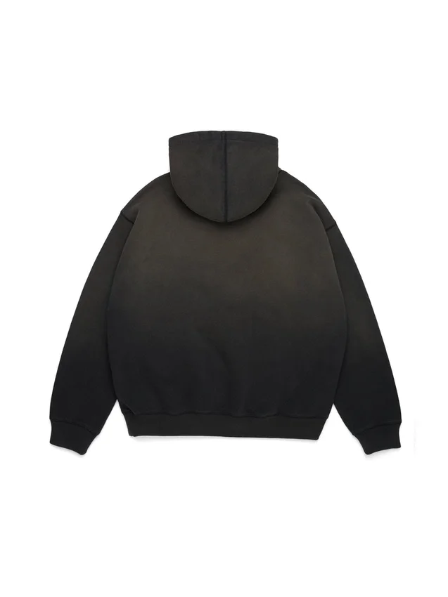 Felpa con cappuccio e zip "Peace Wreath Knockout" nera