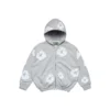 Felpa con cappuccio e zip per bambini "Cotton Wreath Hoodie" Grigio
