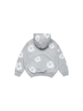 Felpa con cappuccio e zip per bambini “Cotton Wreath Hoodie” Grigio