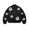 Giacca bomber MA-1 in cotone con motivo "Cotton Wreath", nera