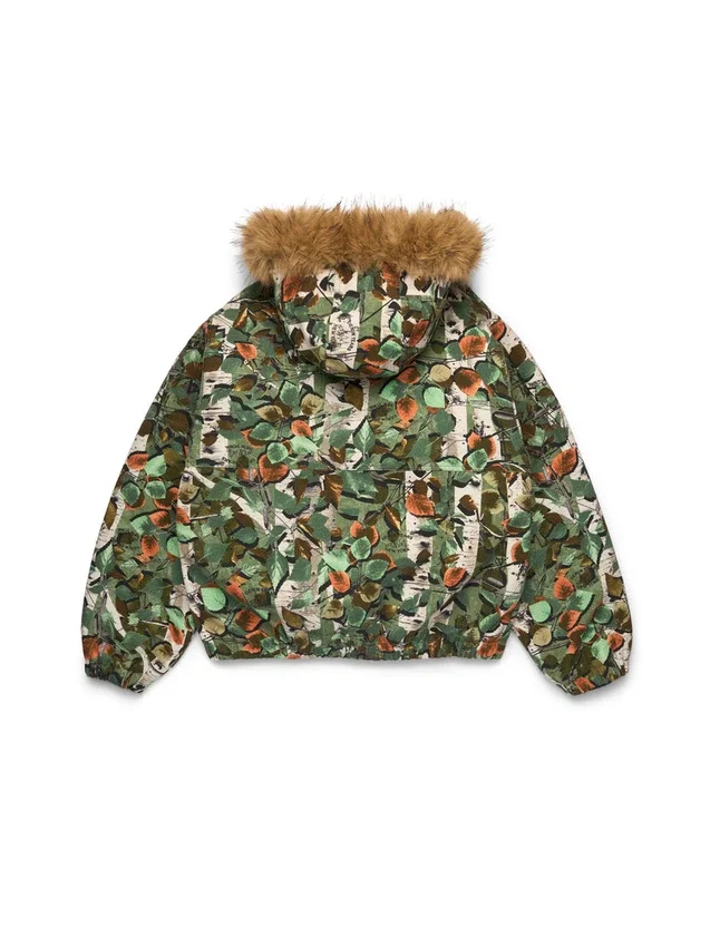 Giacca da lavoro con cappuccio Birch Camo, mimetica verde