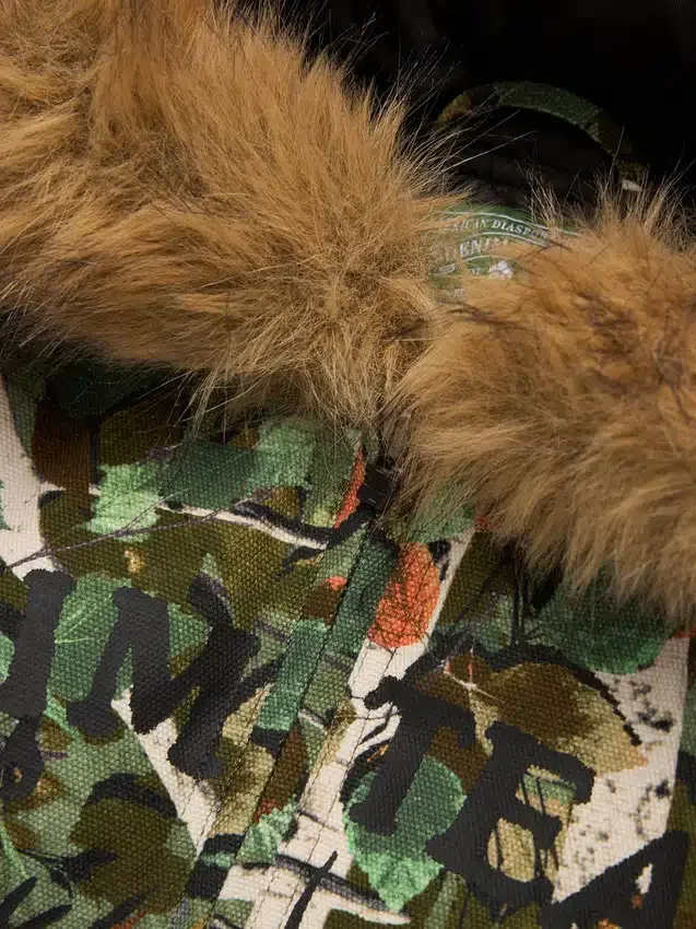 Giacca da lavoro con cappuccio Birch Camo, mimetica verde