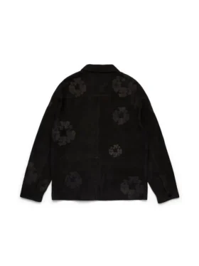 Giacca da saldatore in pelle scamosciata con Cotton Wreath, nera