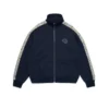 Giacca da tuta in pile con strass Denim U, blu navy