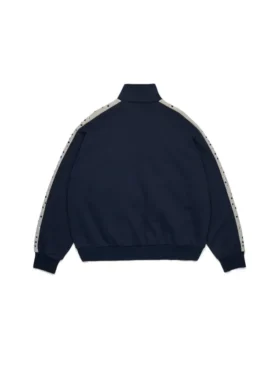 Giacca da tuta in pile con strass Denim U, blu navy