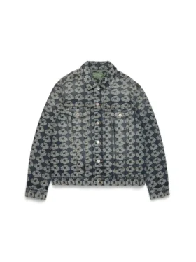 Giacca in Denim con motivo "Wreath" jacquard