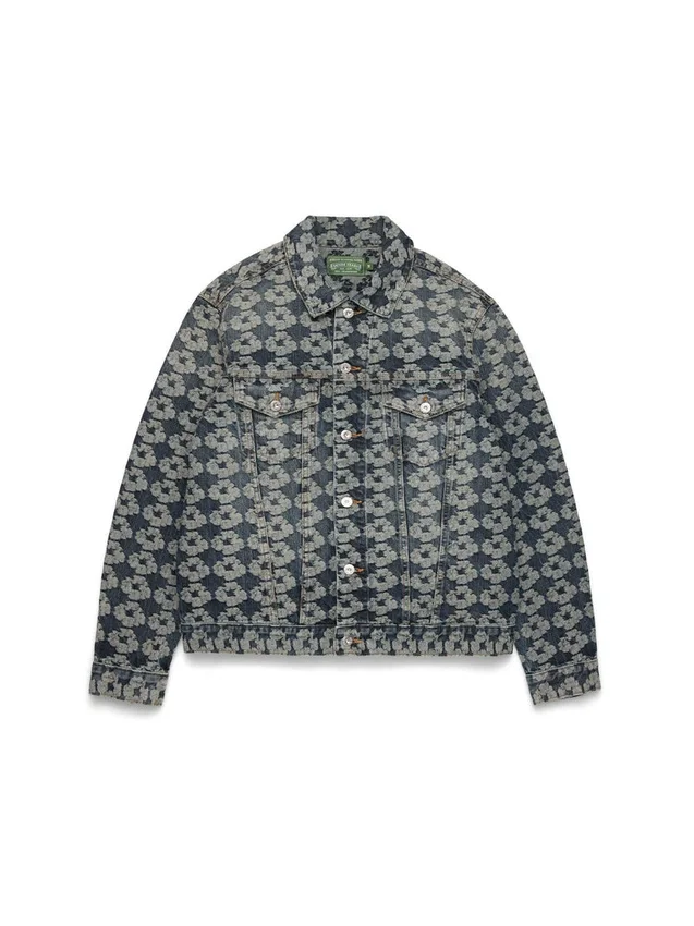 Giacca in Denim con motivo "Wreath" jacquard