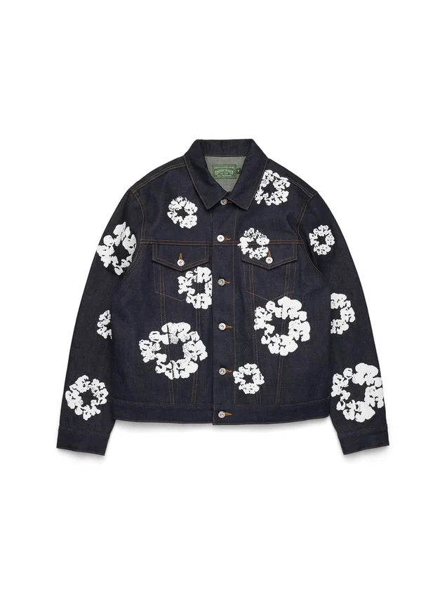 Giacca in Denim Cotton Wreath con cimosa