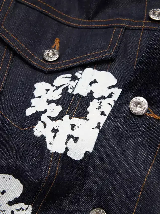 Giacca in Denim Cotton Wreath con cimosa