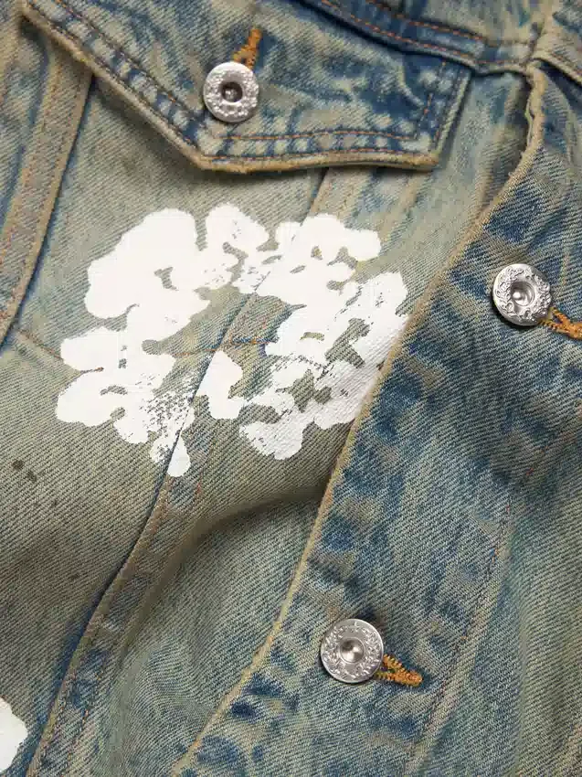 Giacca in Denim “Cotton Wreath” con lavaggio sporco