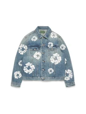 Giacca in Denim "Cotton Wreath" lavaggio chiaro