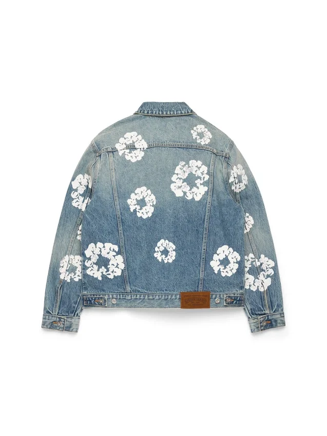 Giacca in Denim "Cotton Wreath" lavaggio chiaro