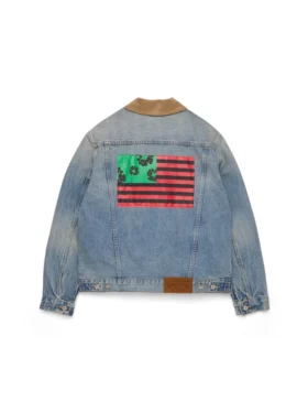 Giacca in Denim “Flag” con lavaggio chiaro