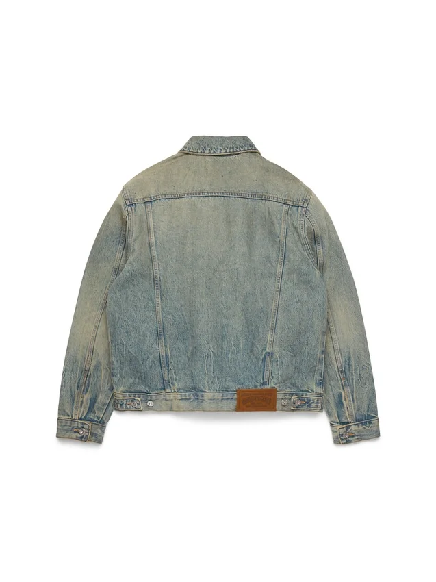 Giacca in Denim lavaggio sporco
