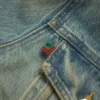 Giacca in Denim lavaggio sporco