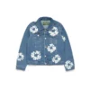 Giacca in Denim per bambini con motivo "Cotton Wreath", indaco chiaro