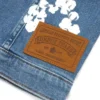 Giacca in Denim per bambini con motivo "Cotton Wreath", indaco chiaro