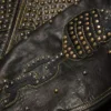 Giacca in pelle borchiata “Libertas”