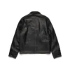 Giacca in pelle Libertas Crest, nero lavato