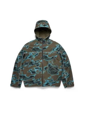 Giacca shell con cuciture nastrate Cloud Camo
