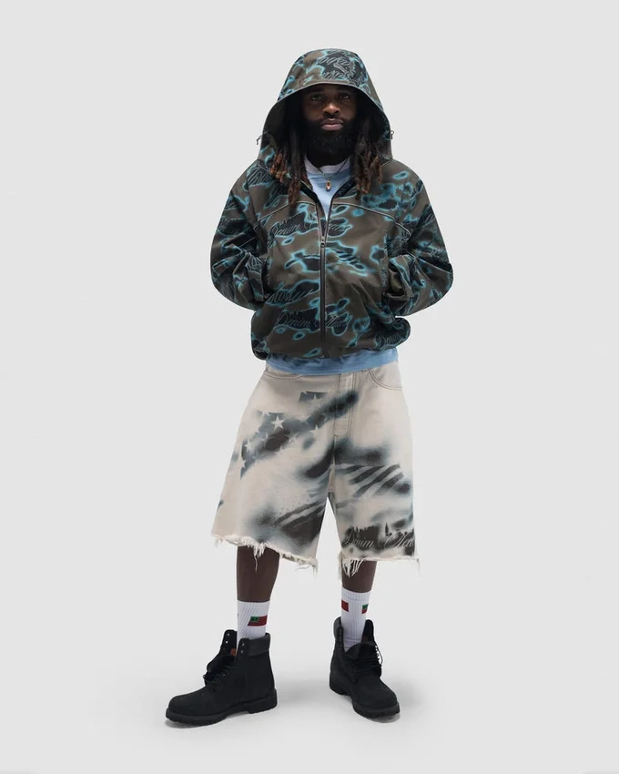 Giacca shell con cuciture nastrate Cloud Camo