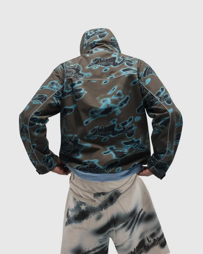 Giacca shell con cuciture nastrate Cloud Camo