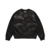Maglia a girocollo ADG con stampa banner, nera