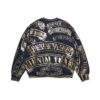 Maglia girocollo ADG con stampa banner blu navy