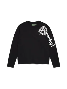 Maglietta a maniche lunghe Anarchy Wreath, nera